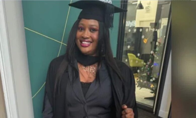 Lady dies UK after graduation